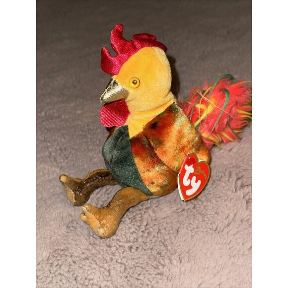 Vtg 2000 TY Zodiac Beanie Baby Year of the ROOSTER Stuffed Toy Retired with Tag - Picture 1 of 5